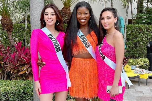 Khánh Vân diện đầm quả thanh long gây tranh cãi mở màn Miss Universe-1