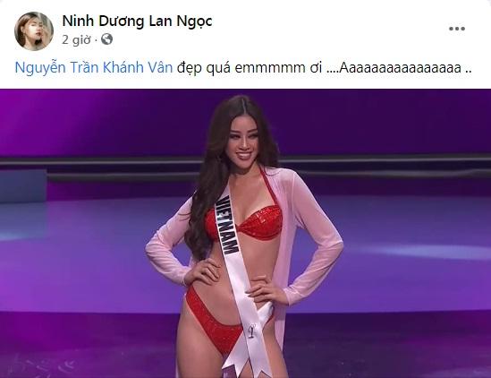 Khánh Vân thi bán kết Miss Universe 2020, dàn sao Việt dậy sóng-11