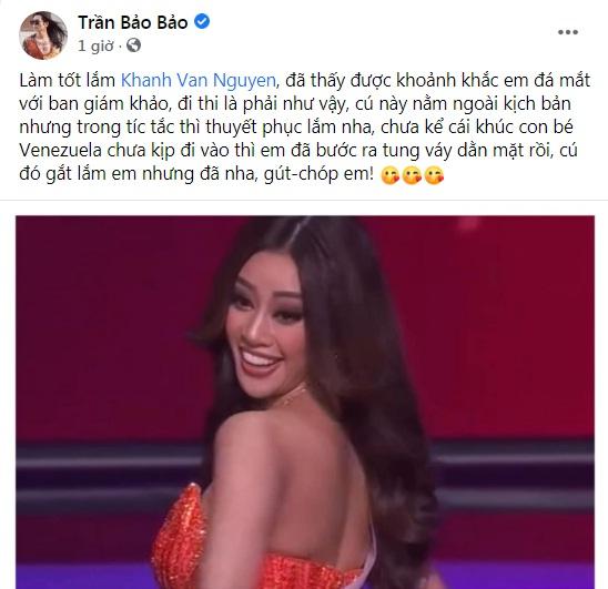Khánh Vân thi bán kết Miss Universe 2020, dàn sao Việt dậy sóng-14