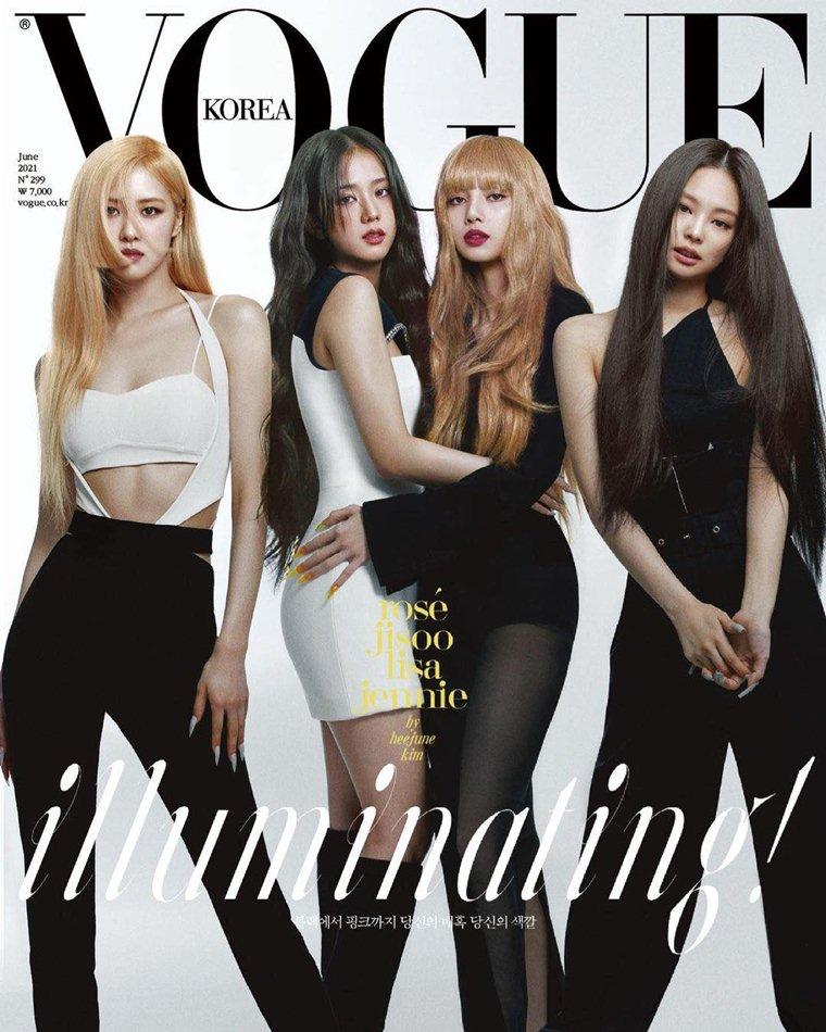 BLACKPINK góp mặt cả nhóm trên bìa Vogue Korea số tháng 6.