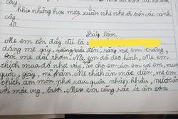 Nhóc tiểu học làm văn bóc phốt mẹ, đọc câu chốt mới 'hiếm có khó tìm'
