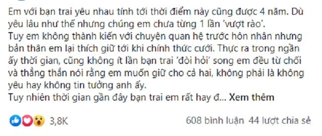 Yêu 4 năm không cưới vì chờ bạn gái có bầu, chàng trai nhận về bài dạy dỗ đắng cay-1