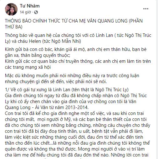 Bố mẹ Vân Quang Long trăn trở thân thế con gái Linh Lan-4