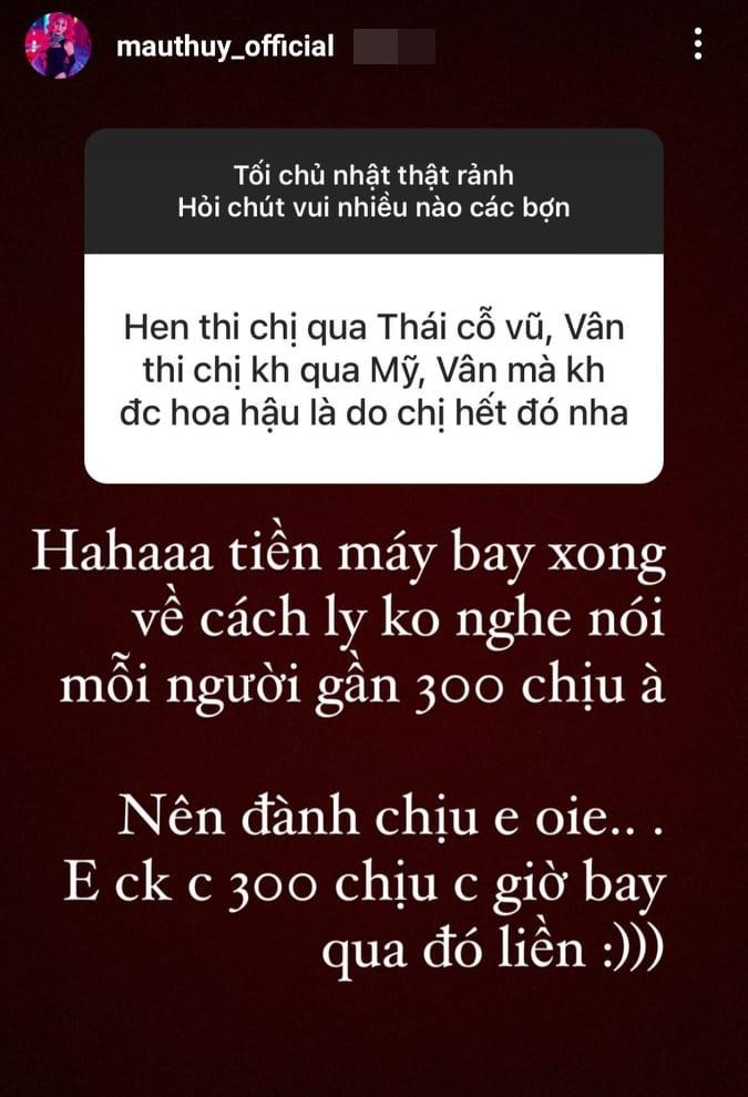 Mâu Thủy: Muốn sang Mỹ cổ vũ Khánh Vân sẽ phải mất 300 triệu-1
