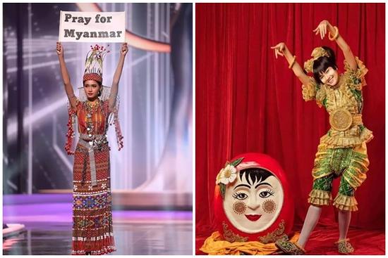 Hoa hậu Myanmar đoạt Best Costume nhờ 'lời cầu cứu' khi mất Quốc phục