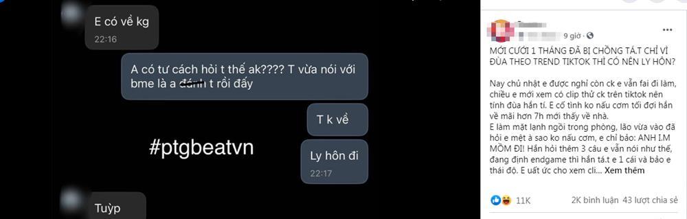 Đu trend Tiktok thử chồng mới cưới, cô vợ bị tát sái hàm nhưng chẳng ai bênh-1