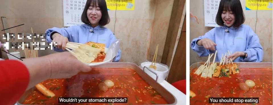 YouTuber mukbang bị chủ quán gàn vì sợ ăn no đến vỡ bụng, ai chứng kiến cũng nể phục-6