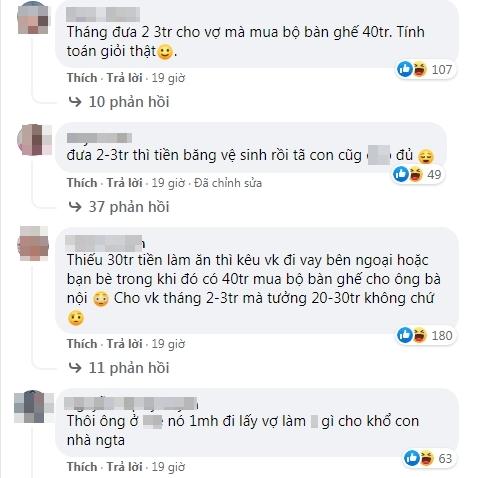 Vợ con chết đói đến nơi, chồng vẫn mang 40 triệu đi sắm bàn ghế đẹp cho bố mẹ-2