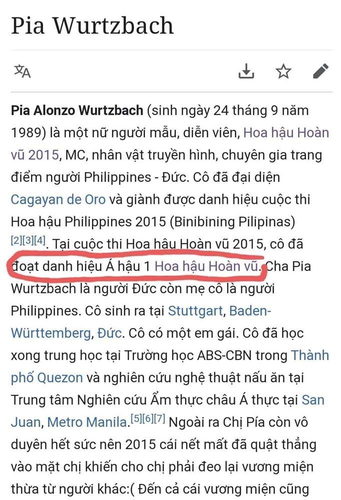 Ngứa mắt Hoa hậu Hoàn vũ Pia, dân mạng Việt ra tay truất ngôi-1