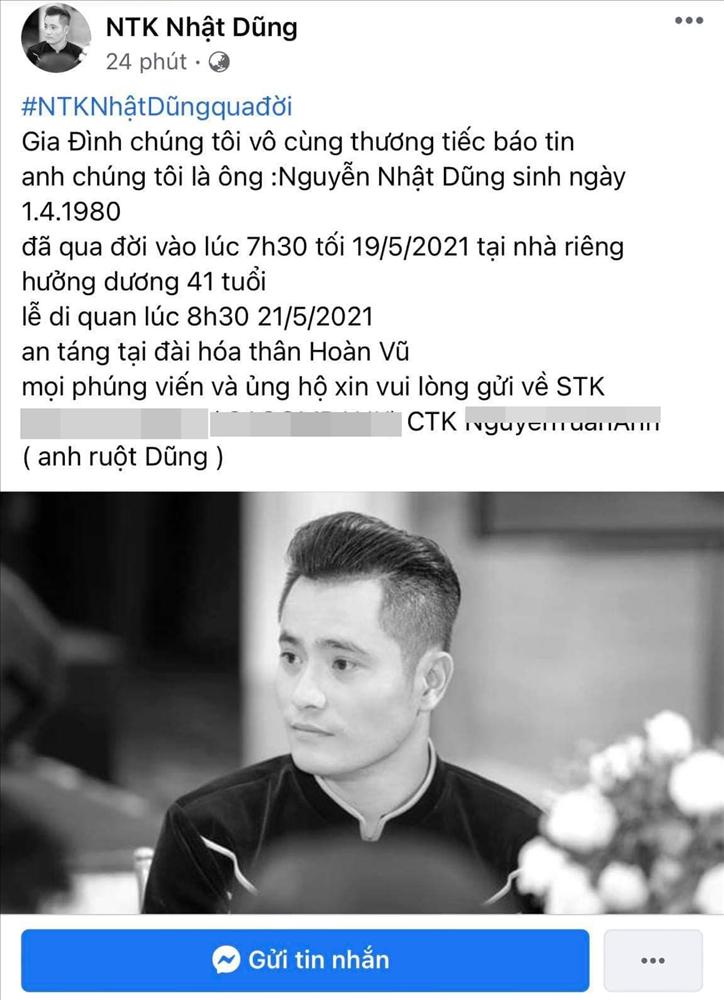 NTK Nhật Dũng vừa qua đời, kẻ xấu đã lợi dụng cái chết trục lợi-1
