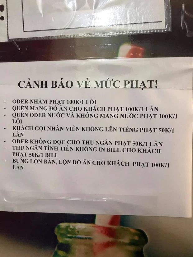 Bức xúc quán ăn đưa ra quy định khắt khe phạt nhân viên, phẫn nộ hơn khi nghe câu chuyện từ người trong cuộc-1