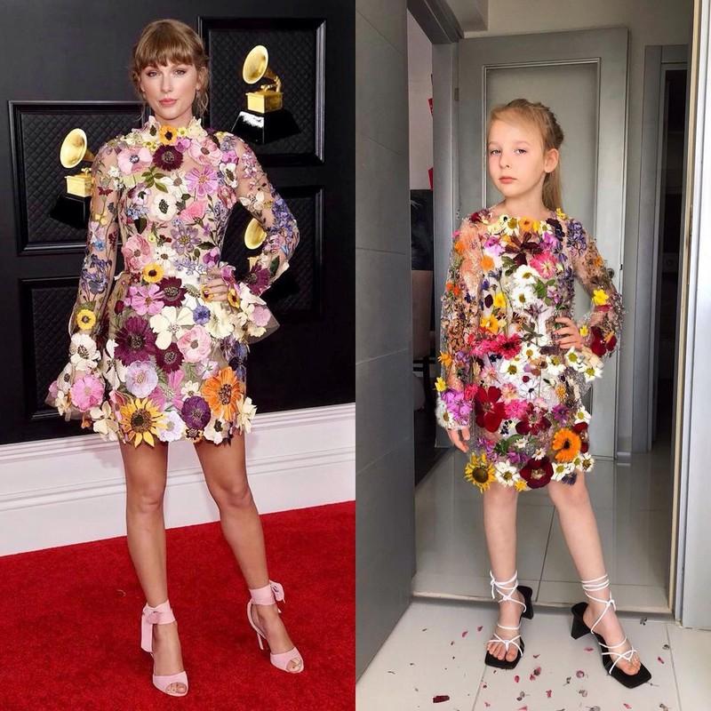 Hai mẹ con tái hiện váy hiệu từ vật liệu gần gũi-8