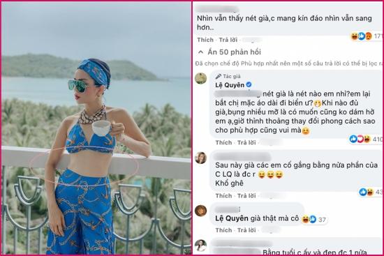Lệ Quyên đáp trả khi bị chê già: 'Già chỗ nào? Chỉ có yêu tinh mới trẻ mãi'