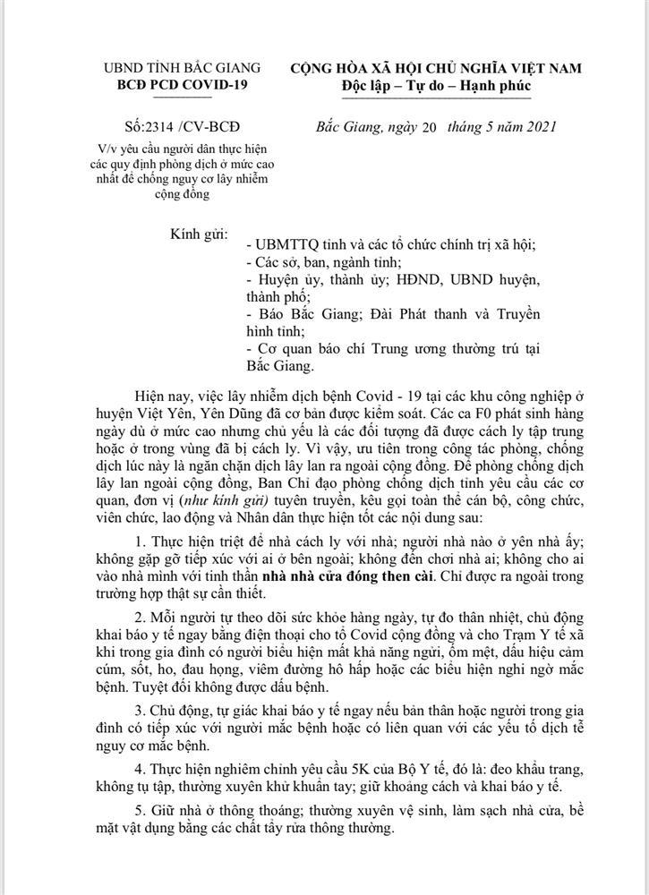 Bắc Giang thêm 100 ca Covid-19, yêu cầu người dân nhà nào ở yên nhà ấy-2