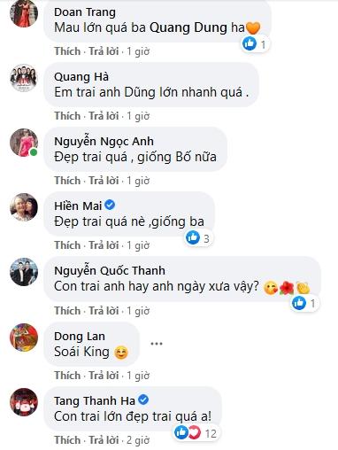 Hồng Nhung, Tăng Thanh Hà kinh ngạc ngoại hình con trai Quang Dũng-2