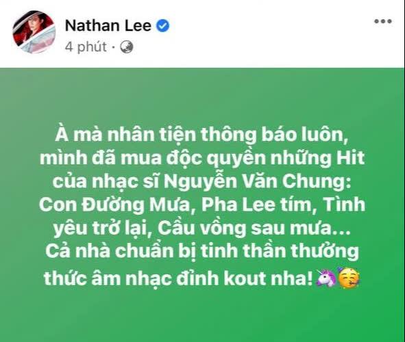 Nathan Lee chưa rờ đến, Nguyễn Hồng Thuận đã đánh tiếng: Không bán nhạc-2