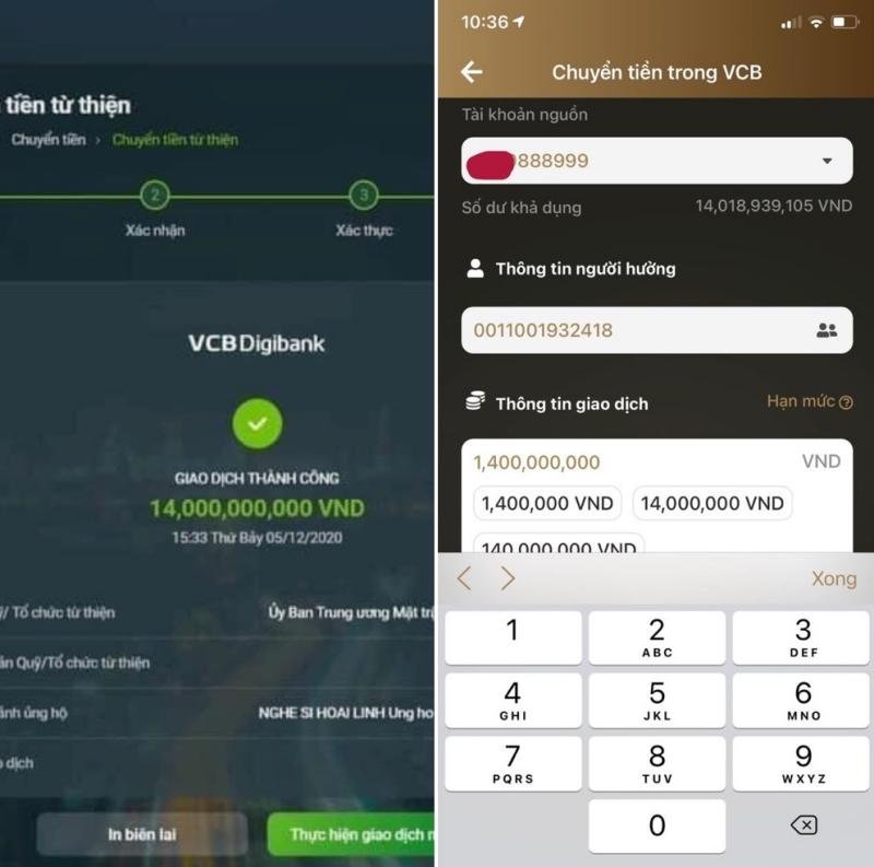 Xôn xao nghi vấn bức ảnh Hoài Linh chuyển khoản 14 tỷ đồng là hàng giả-2