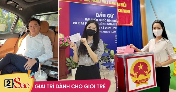 Cường Đô La và dàn sao Việt hào hứng đi bầu cử