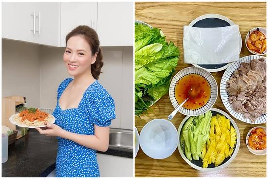 Chán ăn cơm những ngày Hà Nội oi nóng, MC Đan Lê làm ngay món cuốn đơn giản để 'hạ hỏa'