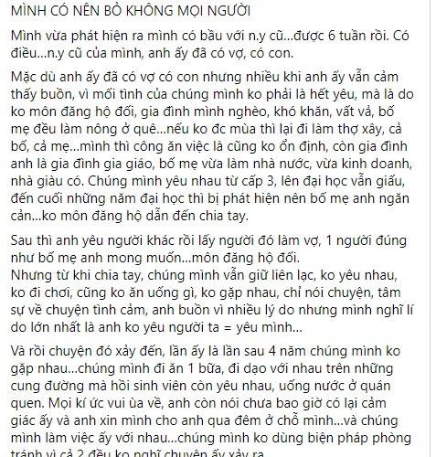 Phát hiện mang thai với người cũ đã có vợ, cô gái than khóc dân mạng nhưng bị ném đá tơi bời-2