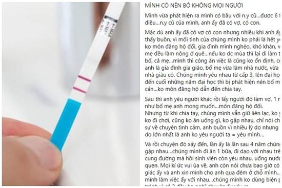 Phát hiện mang thai với người cũ đã có vợ, cô gái 'than khóc' dân mạng nhưng bị 'ném đá tơi bời'