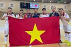 ĐT Futsal Việt Nam 'quẩy' tưng bừng trong phòng thay đồ khi giành vé 'World Cup'