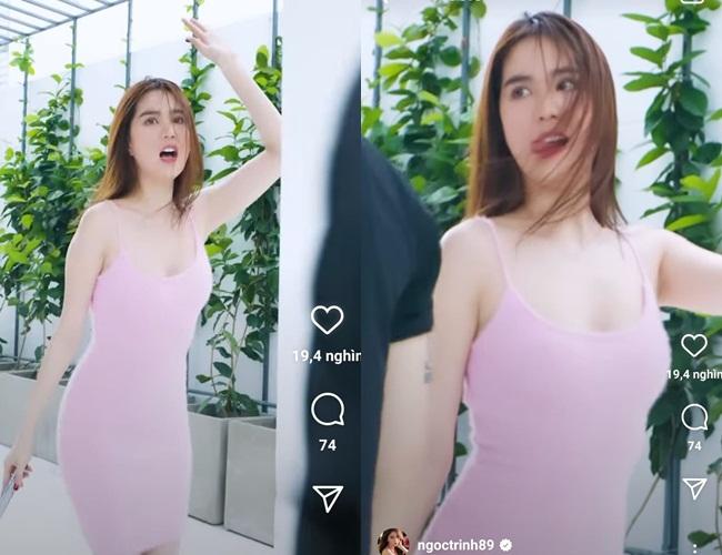 Giật mình với body đô con như có bầu của Ngọc Trinh-2