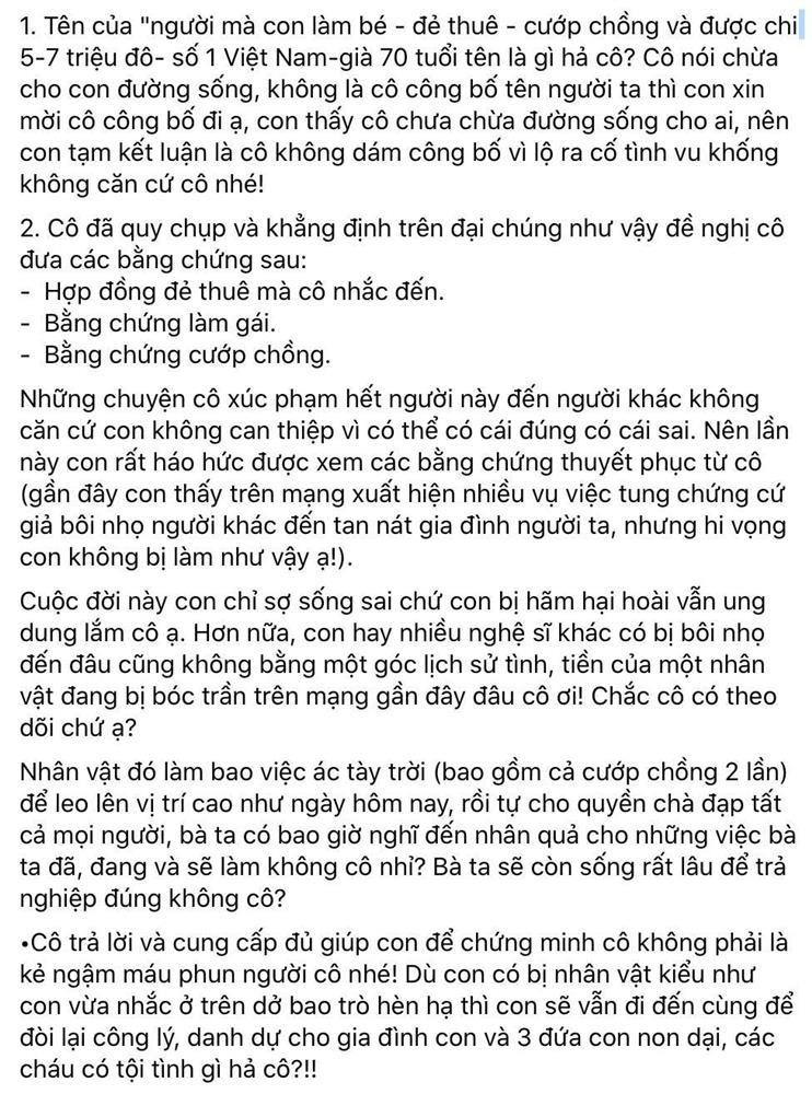 Bị bà Phương Hằng đào lại dĩ vãng dơ dáy, Vy Oanh trả miếng gắt đừng hỏi-3