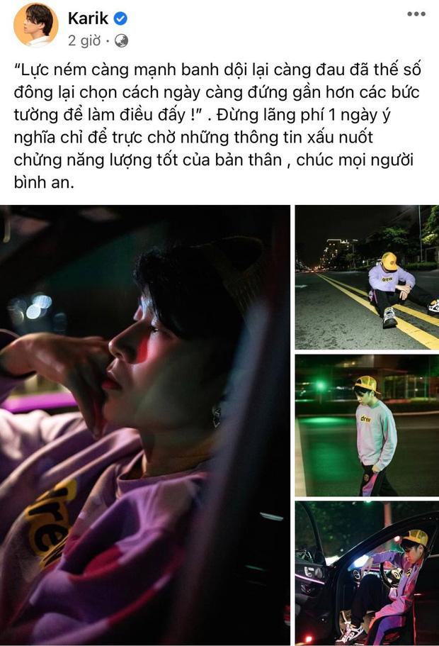 Karik đăng status nhạy cảm giữa lúc showbiz Việt ngập tràn drama-1