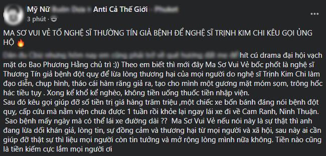 Trịnh Kim Chi nói gì khi bị tố dàn dựng vụ việc Thương Tín bị bệnh?-1