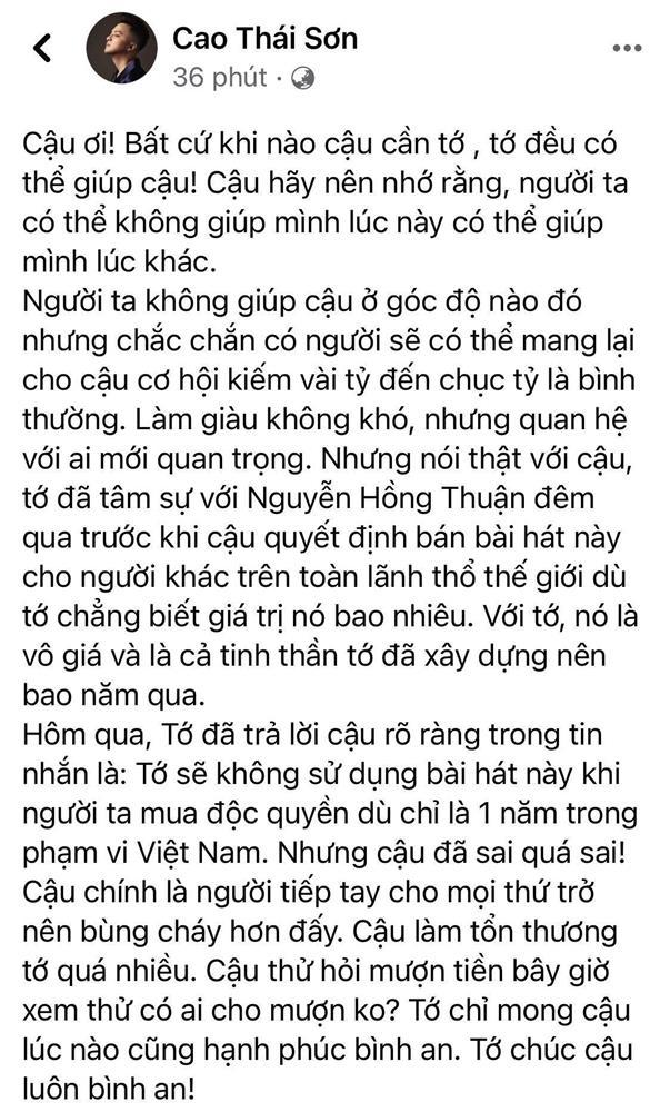 Cao Thái Sơn chỉ trích Nguyễn Văn Chung sai quá sai, nhấn mạnh tiền không thiếu, chỉ cần tình-4
