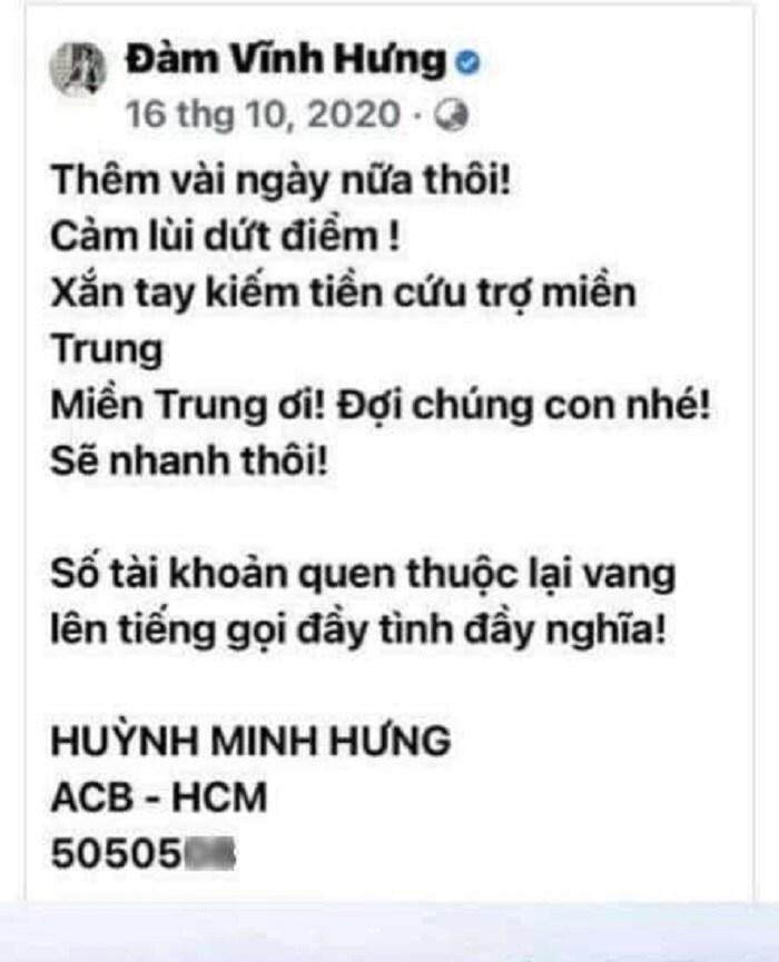 Bị soi tiền từ thiện miền Trung, Đàm Vĩnh Hưng lên tiếng-3