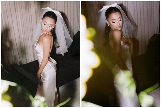 Hình ảnh đẹp nhất hôm nay: Ariana Grande, 1 chiếc váy cưới dung dị và 1 'happy ending'