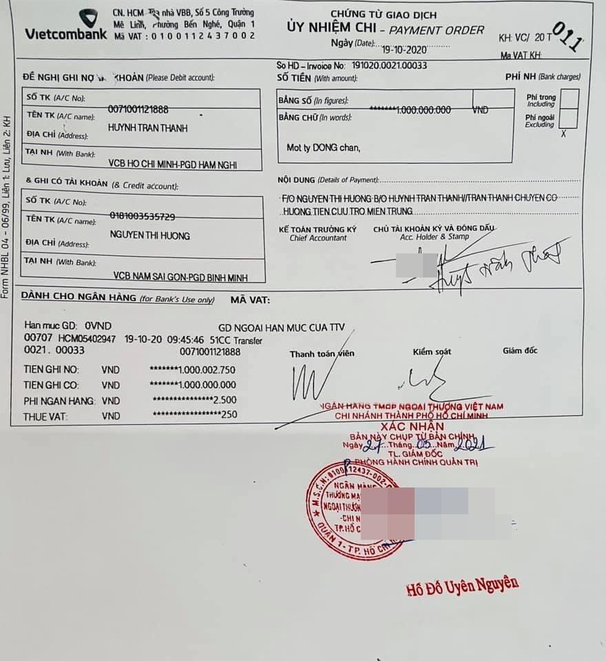 Trấn Thành công khai chứng từ chuyển hơn 6,4 tỷ, xin lỗi Thủy Tiên-1