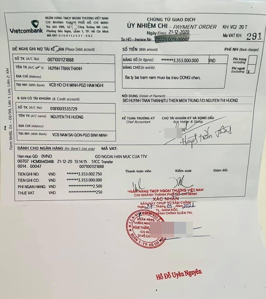 Trấn Thành công khai chứng từ chuyển hơn 6,4 tỷ, xin lỗi Thủy Tiên-3