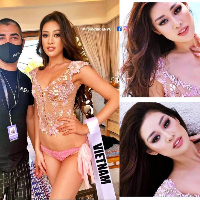 Bộ bikini BTC Miss Universe cấp cho Khánh Vân mặc bị chê như nội y sến súa-2