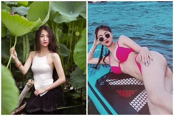 Ngoài lúc sexy, Anh Thư Về Nhà Đi Con cũng kín đáo với áo lam đi chùa-13