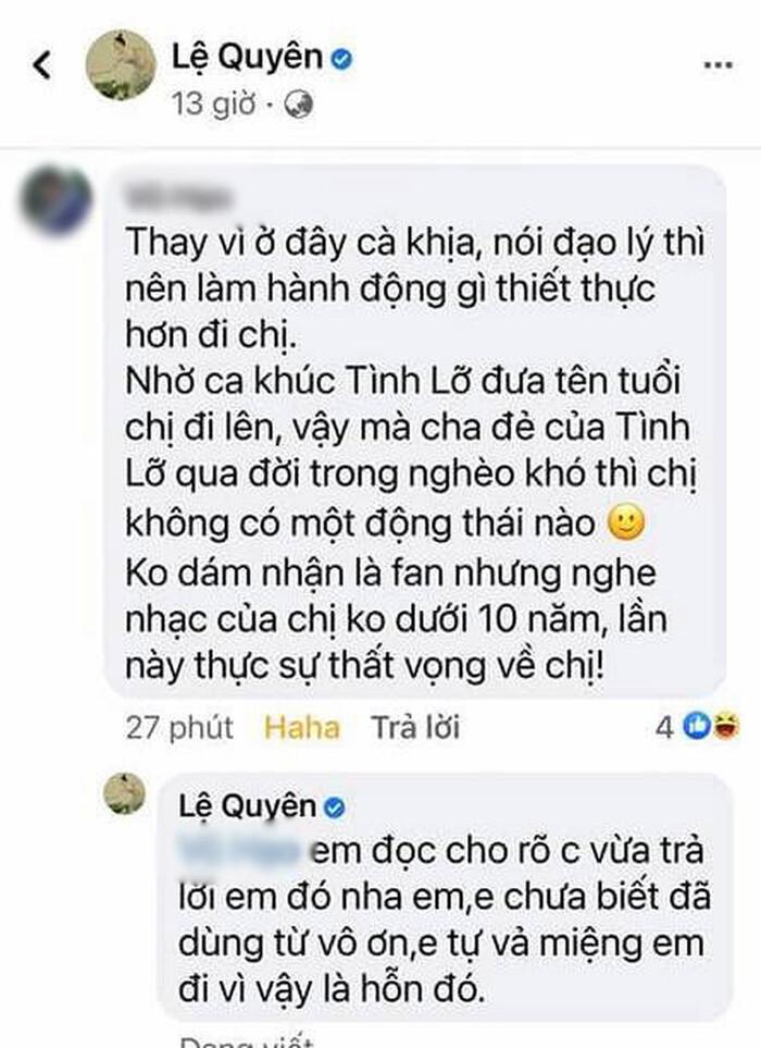 Bị tố vô ơn với cha đẻ hit Tình Lỡ, Lệ Quyên đáp gì khiến antifan cuốn gói?-5
