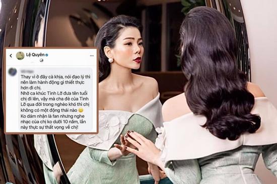 Bị tố vô ơn với 'cha đẻ' hit 'Tình Lỡ', Lệ Quyên đáp gì khiến antifan cuốn gói?