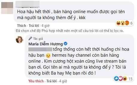Diễm Hương gay gắt khi bị chê hoa hậu hết thời bán hàng online-3