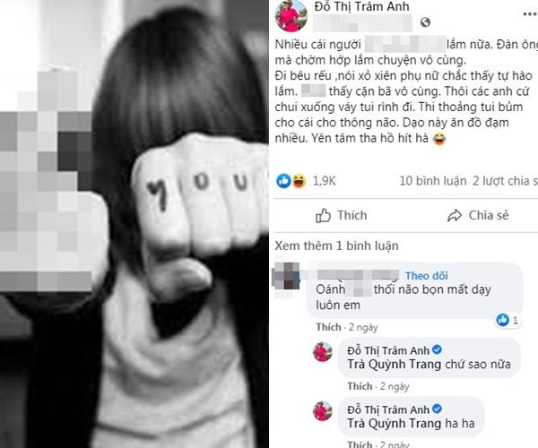 Đăng ngón tay thối, Trâm Anh khiêu khích đàn ông: Chui váy tôi mà rình-1