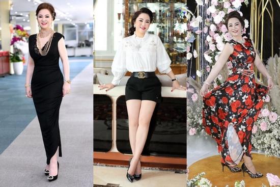 Style sang trọng không kém phần gợi cảm của bà Phương Hằng