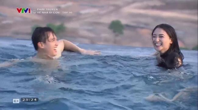 Dân mạng đào clip nữ diễn viên Về Nhà Đi Con cùng Quốc Trường trong bể bơi-3