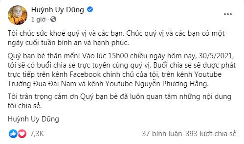 Bà Phương Hằng cáo ốm, ông Dũng Lò Vôi sẽ livestream thay vợ-3