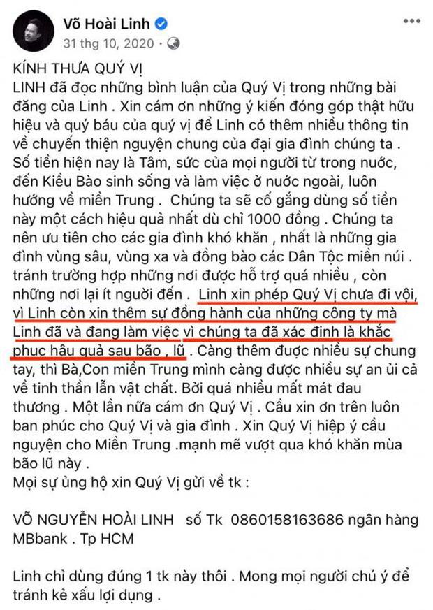 Netizen soi lại 1 điểm ở bài đăng kêu gọi từ thiện nhằm minh oan cho Hoài Linh-2