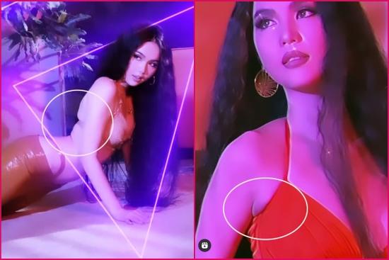 Quá tự tin vào vóc dáng, Ngọc Trinh lộ lằn mỡ lưng và mỡ nách thâm xì