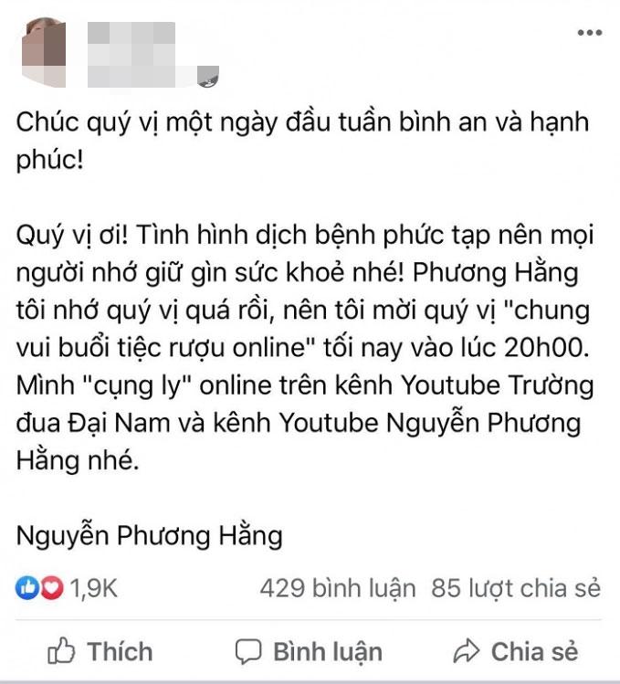 Bà Phương Hằng báo tối nay livestream, dân mạng hóng ngay từ lúc này-2