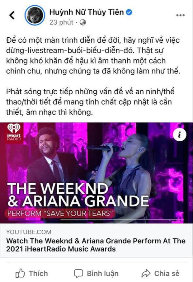Tiên Tiên đưa Ariana Grande và The Weeknd vào phát ngôn shock nóc-2