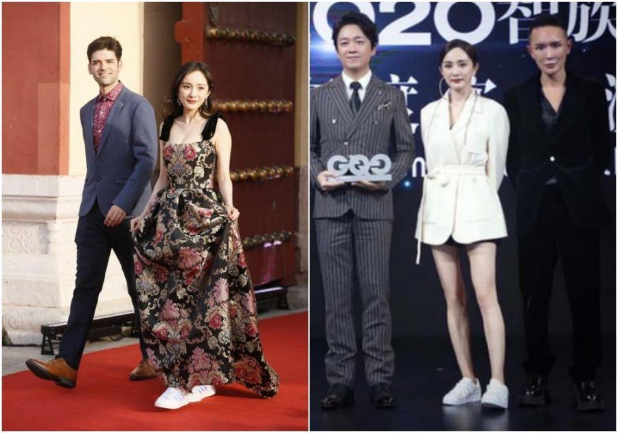 Dương Mịch xứng danh hệ phá cách, hết mặc váy đi cùng sneaker lại mix cùng dép nhựa-2