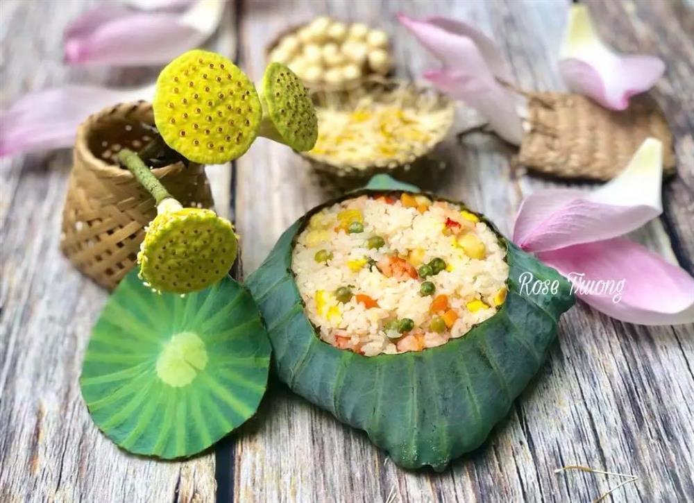 Chán cơm trắng, tội gì không thử cơm hấp lá sen ‘quý tộc’ ngon, sang lại cực dễ làm-2